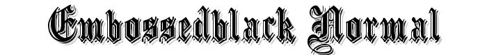 EmbossedBlack Normal font